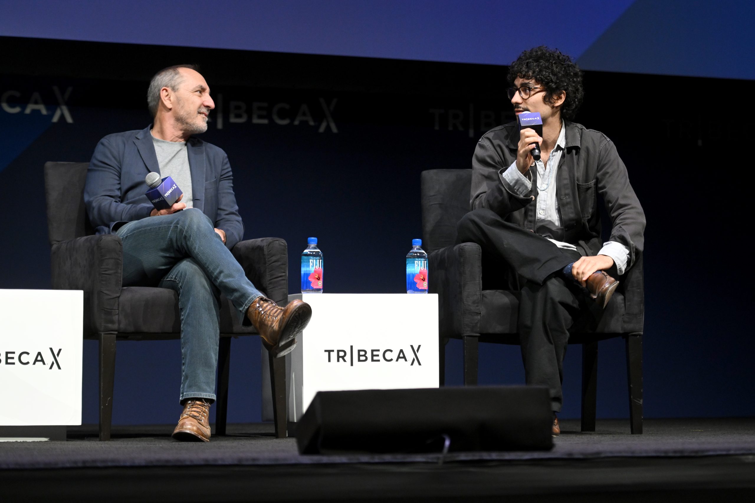 The Creative Handoff conversation on the Tribeca X stage during the 2026 Tribeca Festival