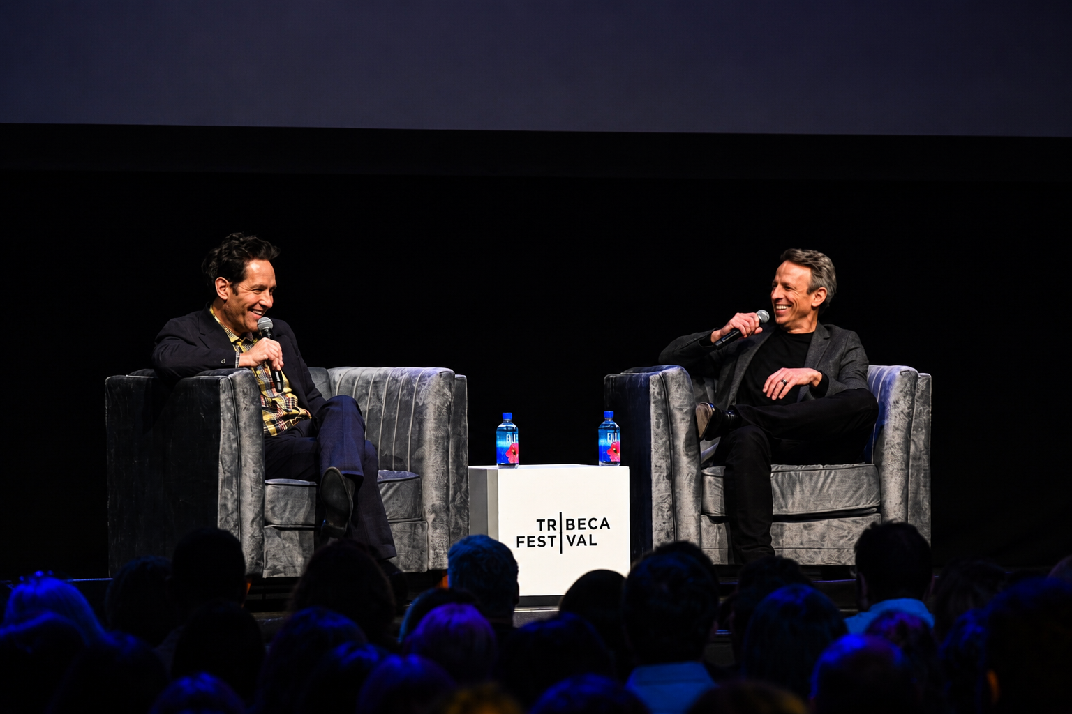 Paul Rudd speaks on stage during his Tribeca Storytellers conversation at the 2026 Tribeca Festival