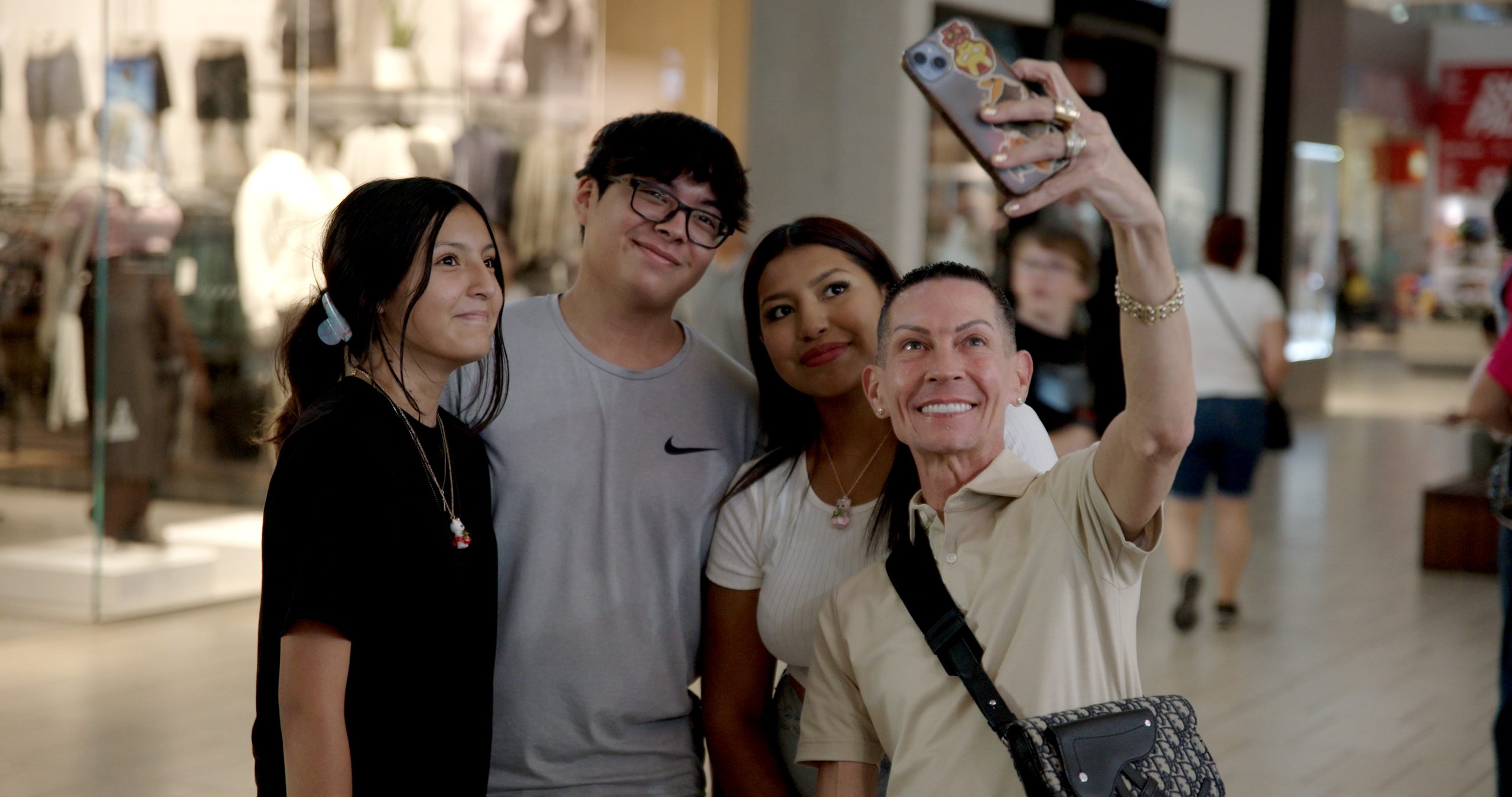Creator Steven King taking a selfie with fans in TikTok Never Dies