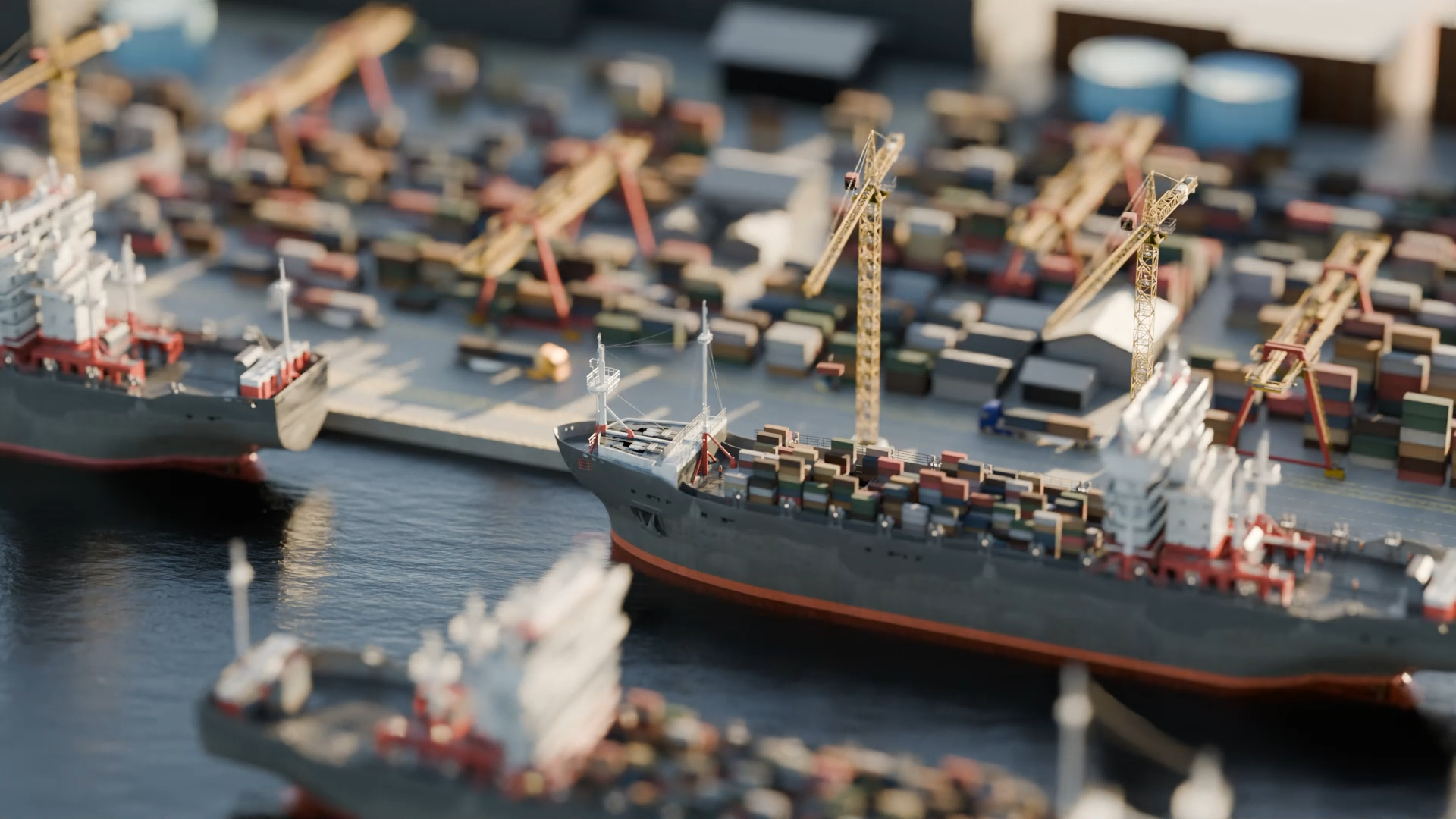 Frame from Maritime Connected, an animated film by Distant Future Animation Studio.
