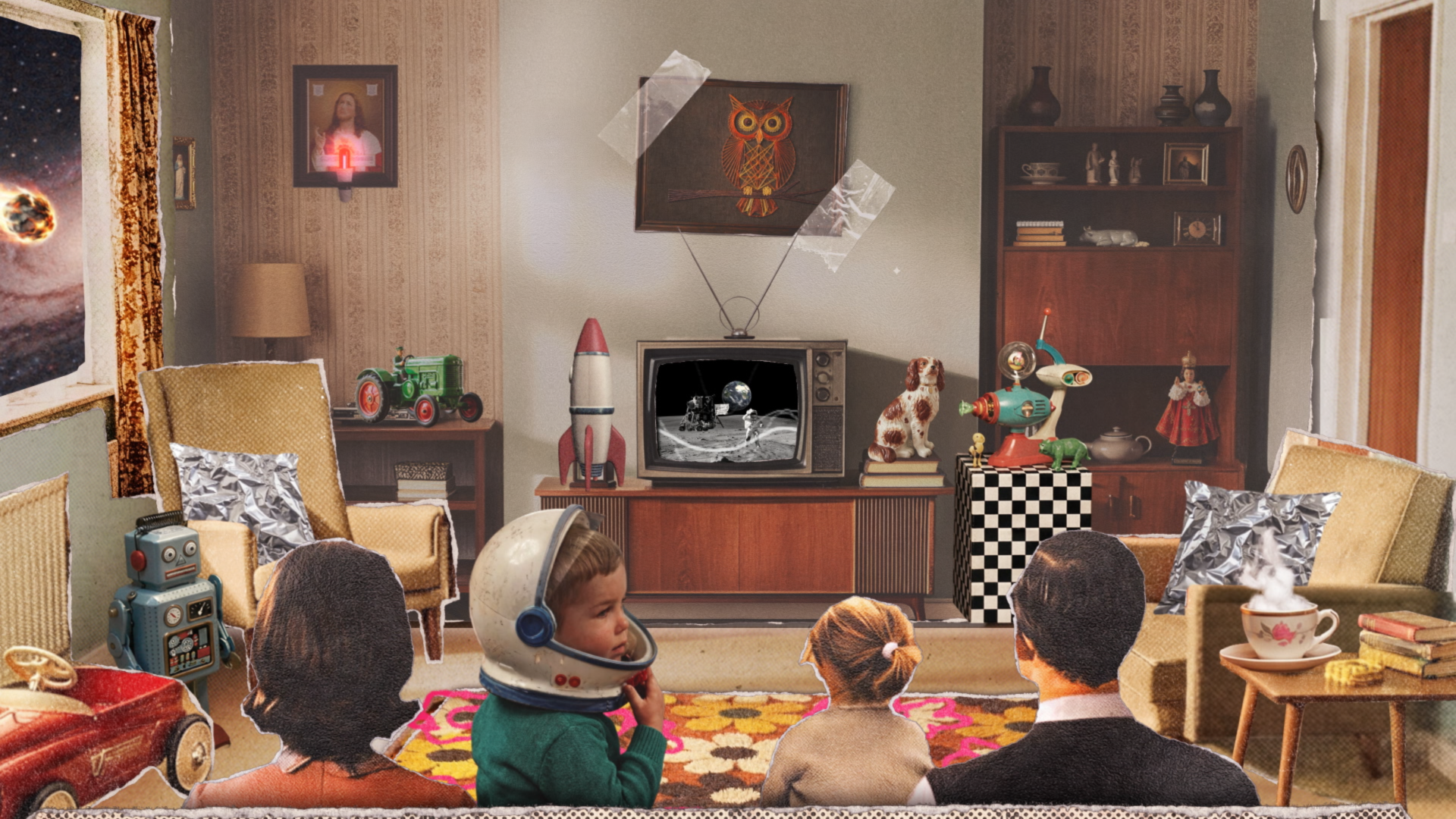Frame from RTÉ 100: The Signal, an animated film by Piranha Bar.