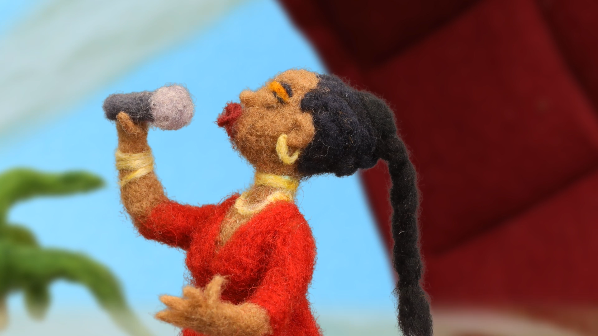 Wool stop-motion frame from Coachella's 2026 visual identity by Andrea Love and Hornet.