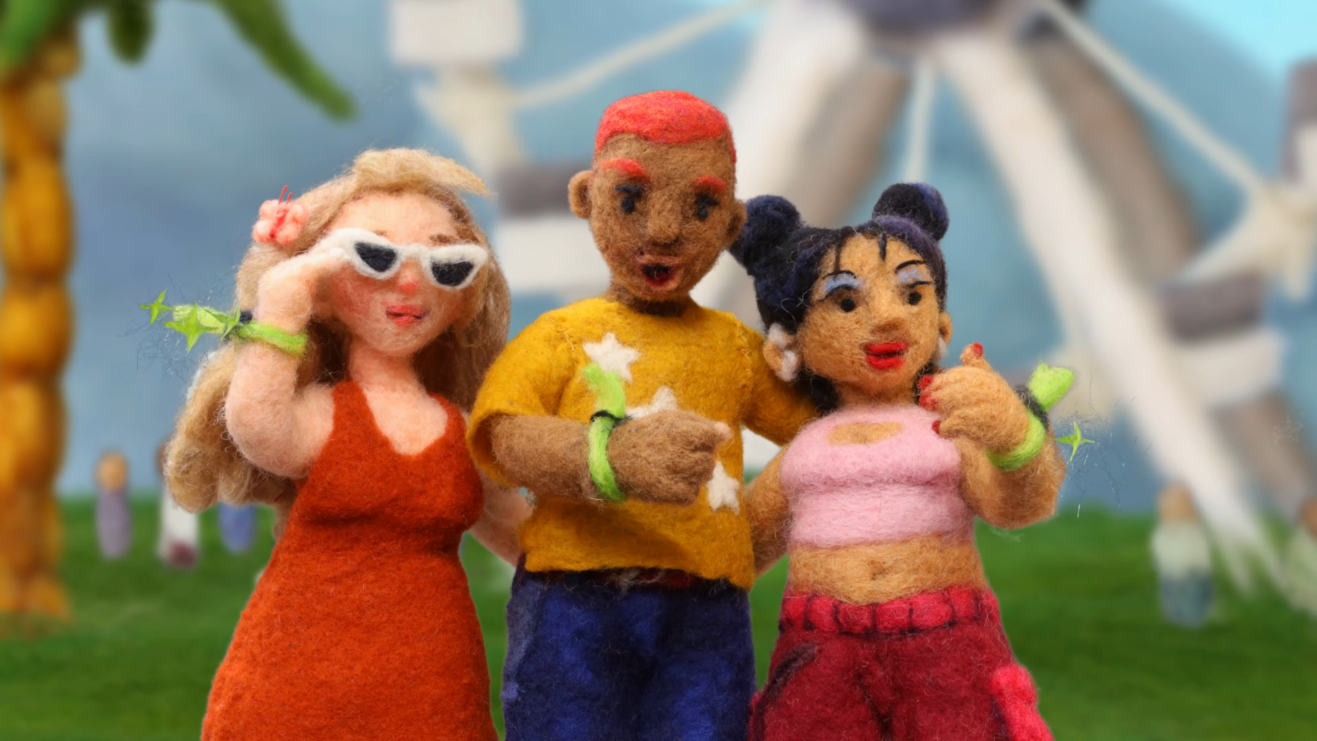 Wool stop-motion frame from Coachella's 2026 visual identity by Andrea Love and Hornet.