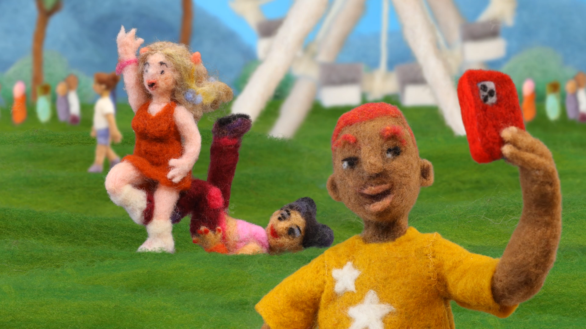 Wool stop-motion frame from Coachella's 2026 visual identity by Andrea Love and Hornet.