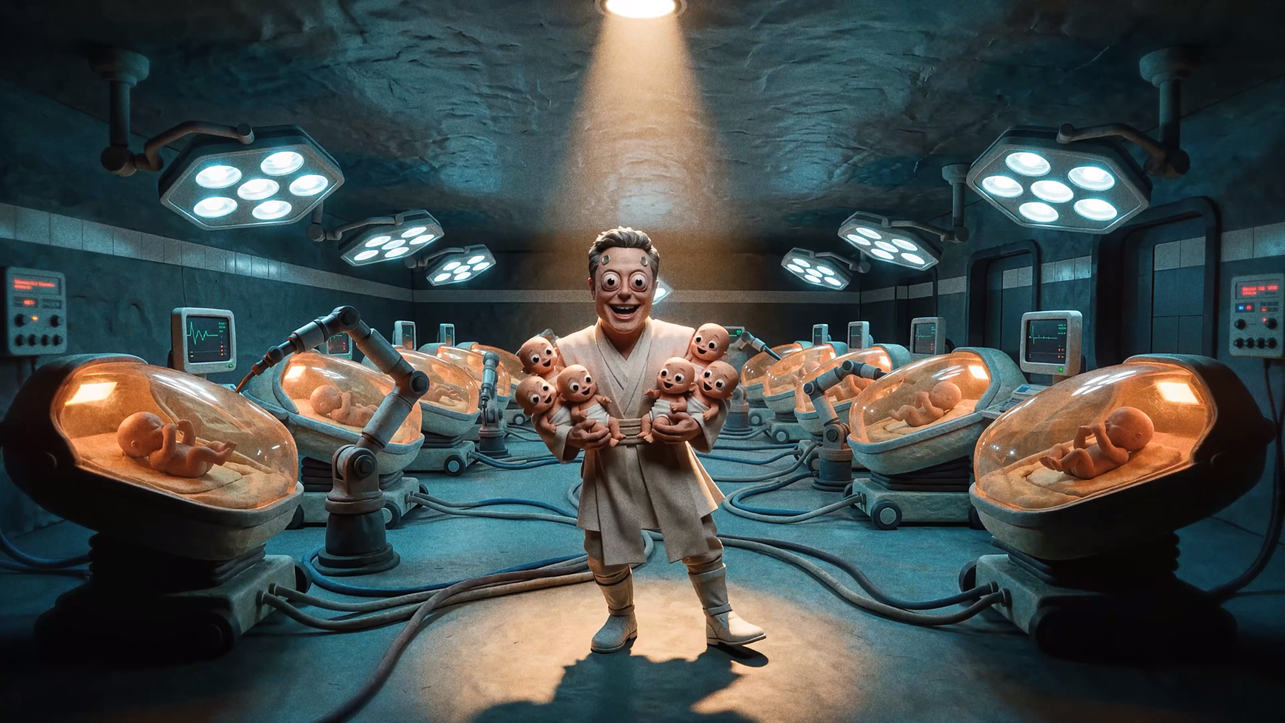 Frame from Bunker Boyz, a short film parody by Private Island.