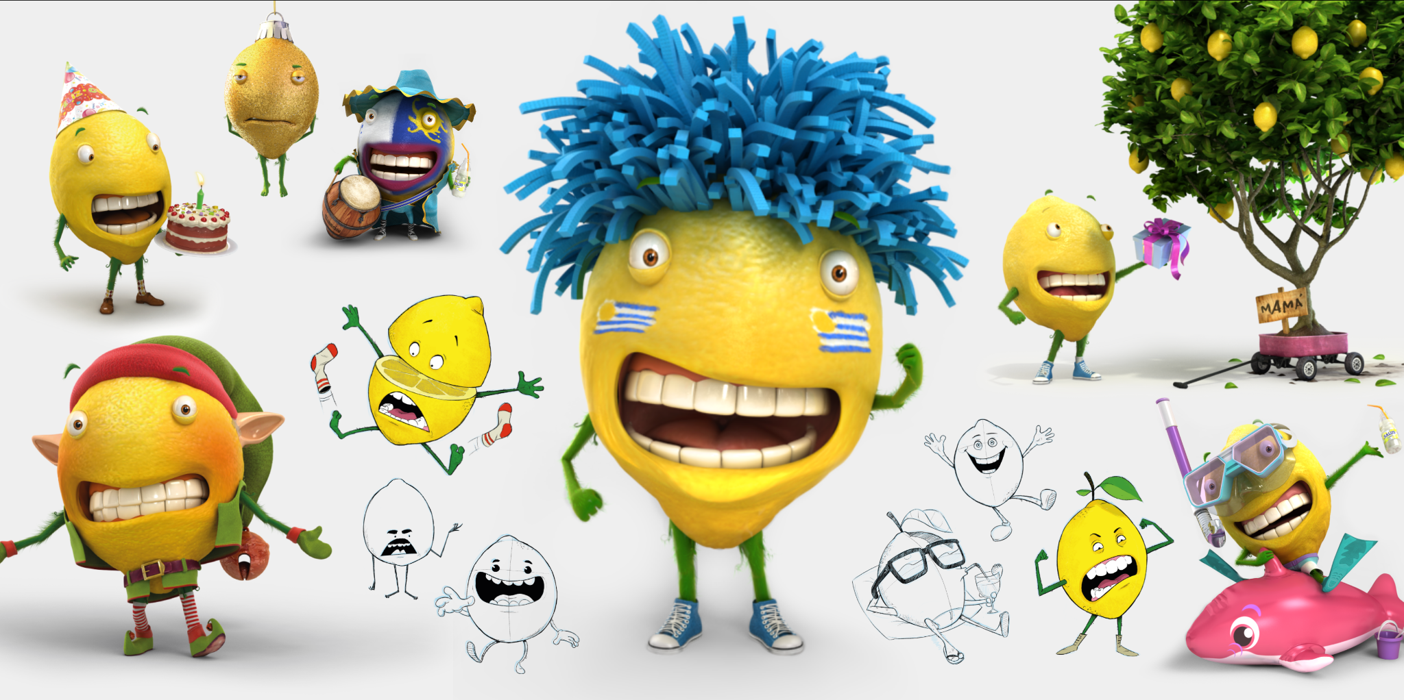Simón el limón character sheet, from launch campaign to World Cup fan