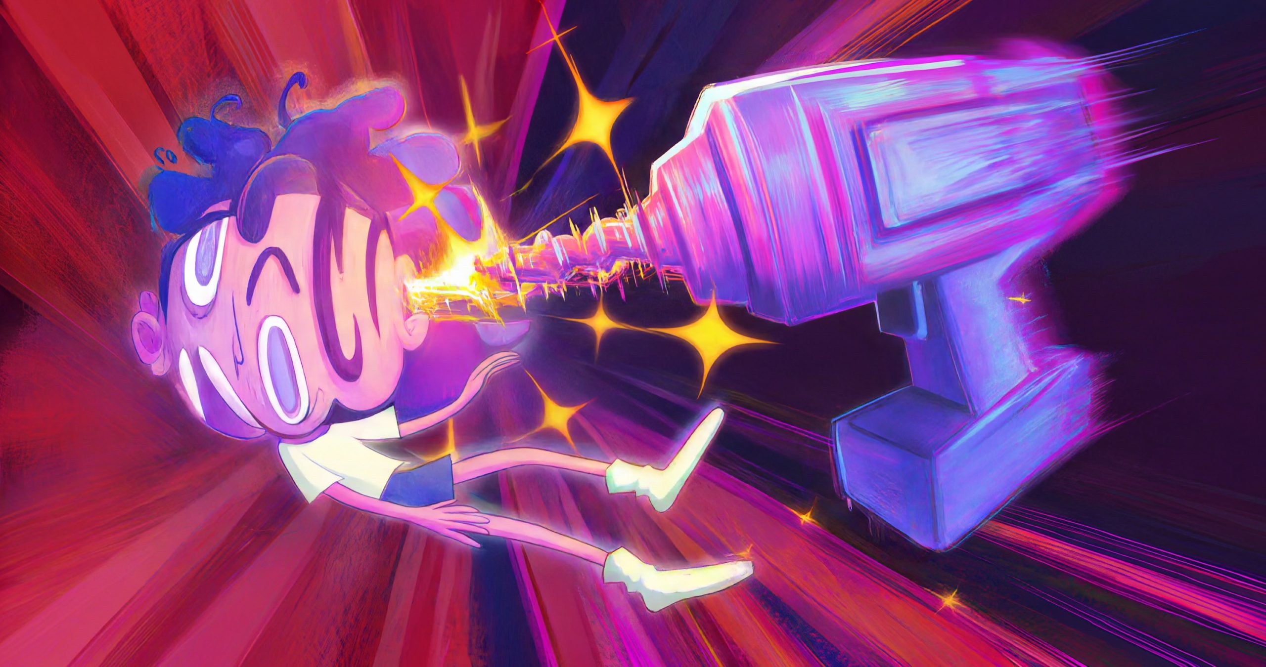 Ada faces a giant drill in one of her hallucinations in Dear Upstairs Neighbors